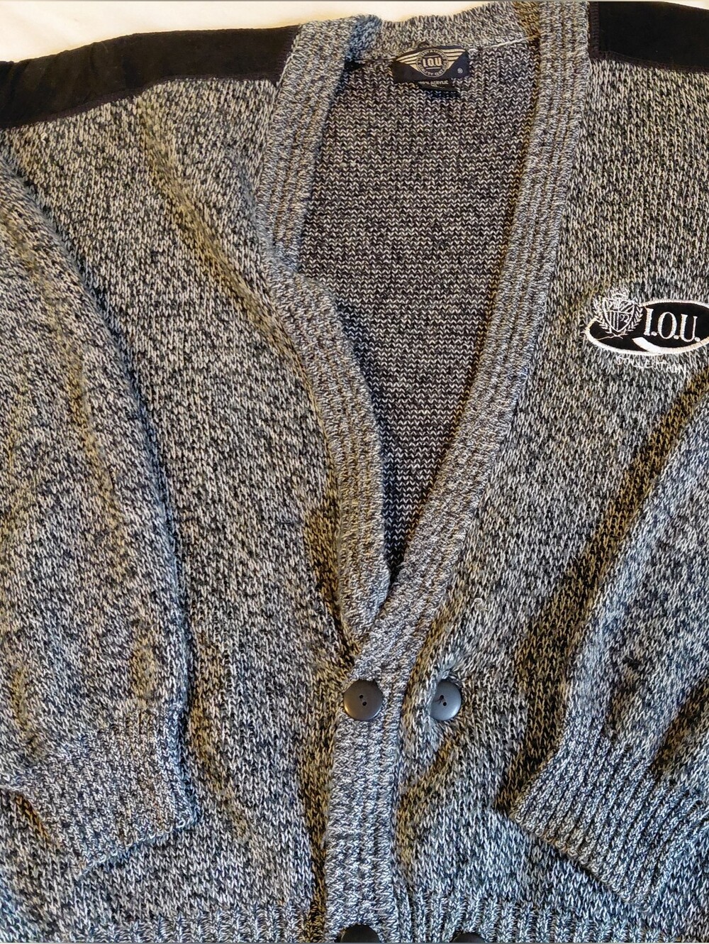 Women's Gray Button-Front Knit Cardigan Sweater